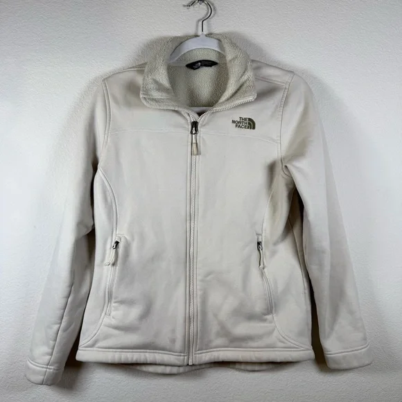 The North Face Women's White Fleece-Lined Jacket Medium - Picture 2 of 8